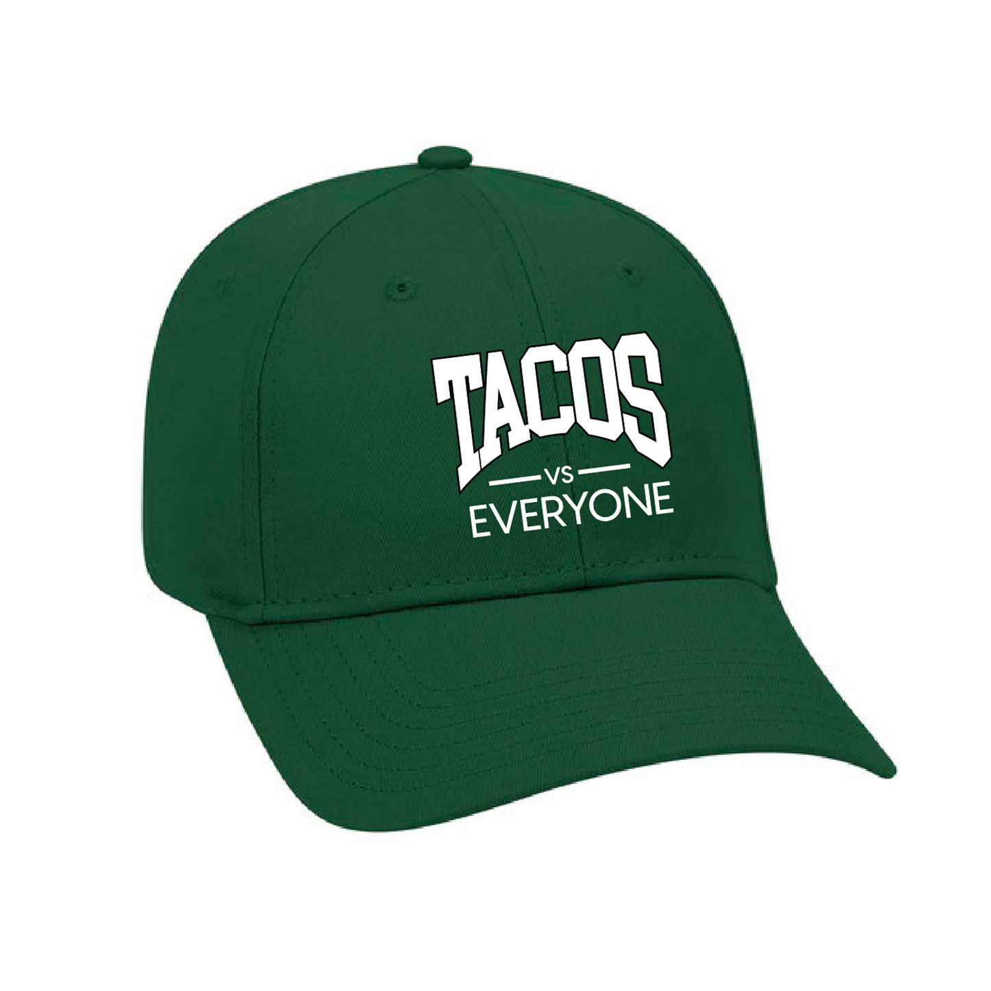 TACOS VS EVERYONE SNAPBACK in green