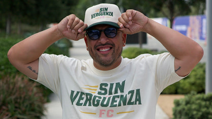 Sin Vergüenza FC - Cream/Forest Green Snapback