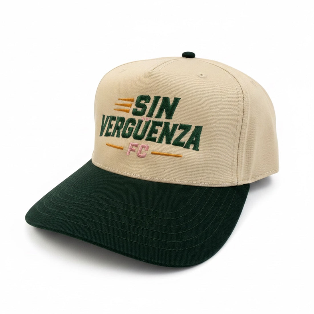 Sin Vergüenza FC - Cream/Forest Green Snapback